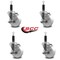 Service Caster 4'' Nylon Swivel 1'' Expanding Stem Caster Set with Brake, 4PK SCC-EX20S414-NYS-TLB-1-4 - alternate 4